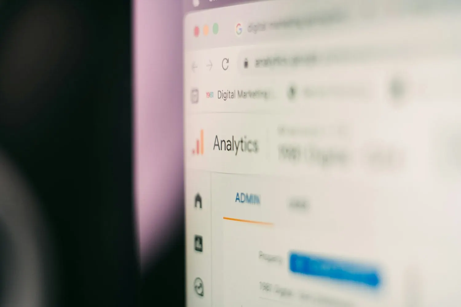Close-up of a digital analytics dashboard on a computer screen.